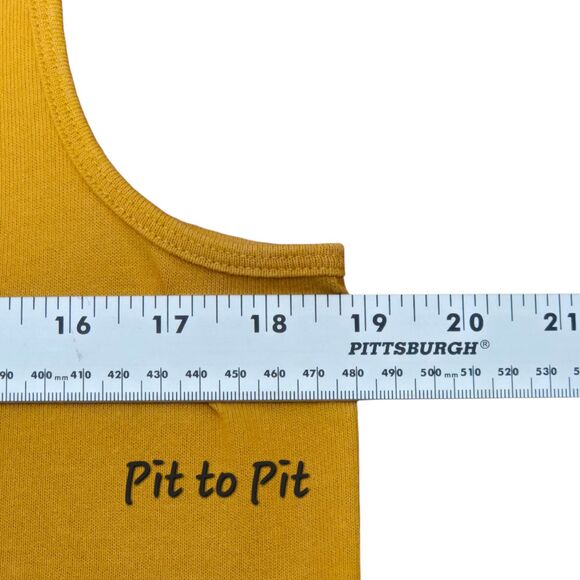 Madewell Tomboy V-Neck Tank Top Size Medium Style AI224 Tungsten Glow Yellow EUC - Picture 8 of 10